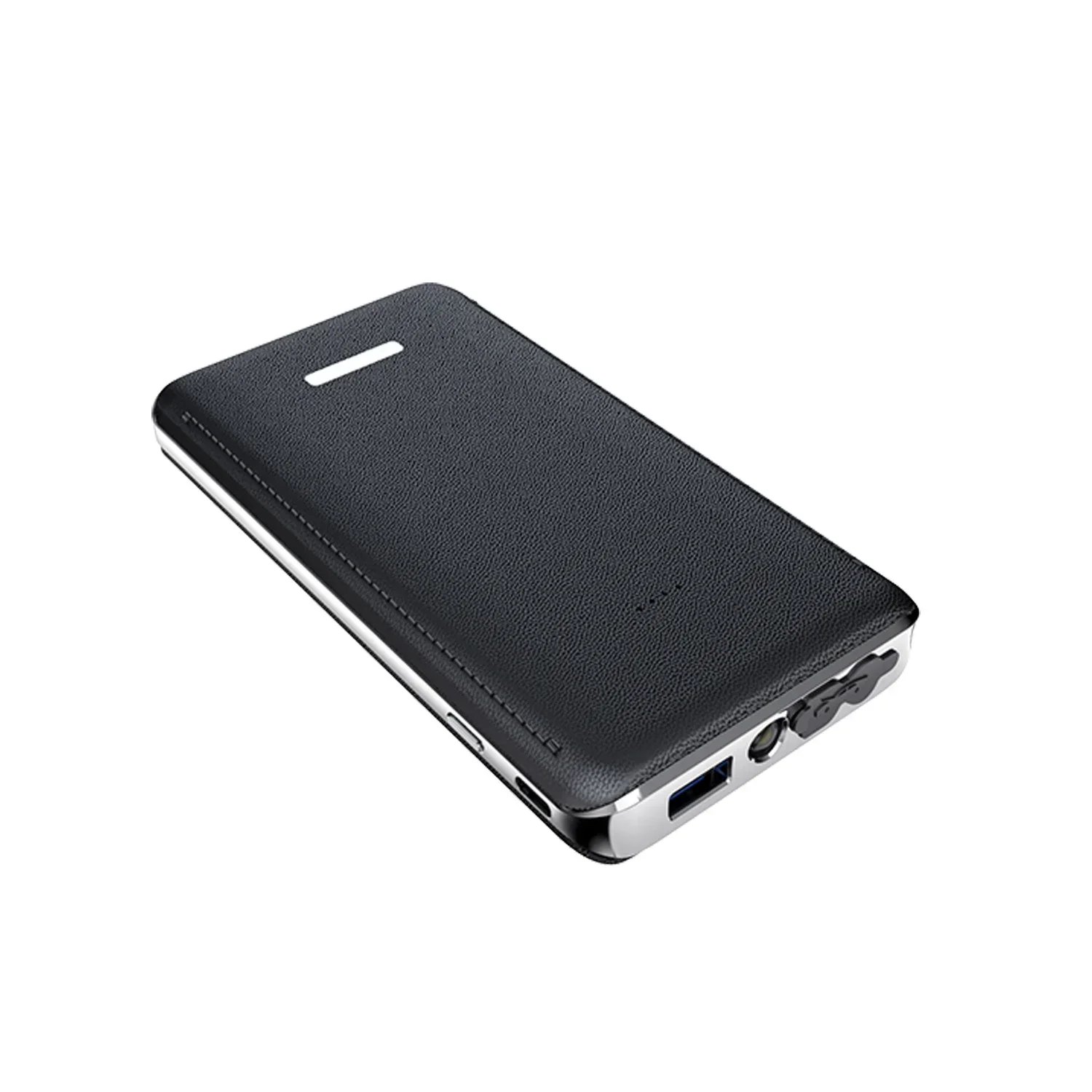 12V ultra-thin Leather Car Jump Starter Booster Portable Car Power Bank 30000mAh Multifunctional Engine Battery Emergency Start