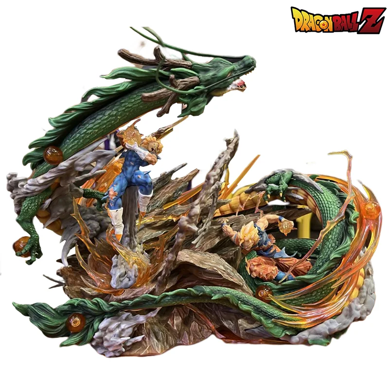 

38Cm Gk Dragon Ball Action Figure Super Saiyan Son Goku Vs Vegeta High Quality Collectible Anime Model Desktop Ornaments Gift