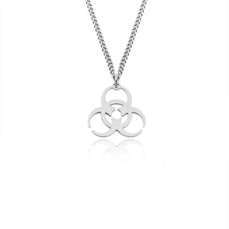 Punk Stainless Steel Necklace - Hip Hop Silver Couple Jewelry for Men and Women
