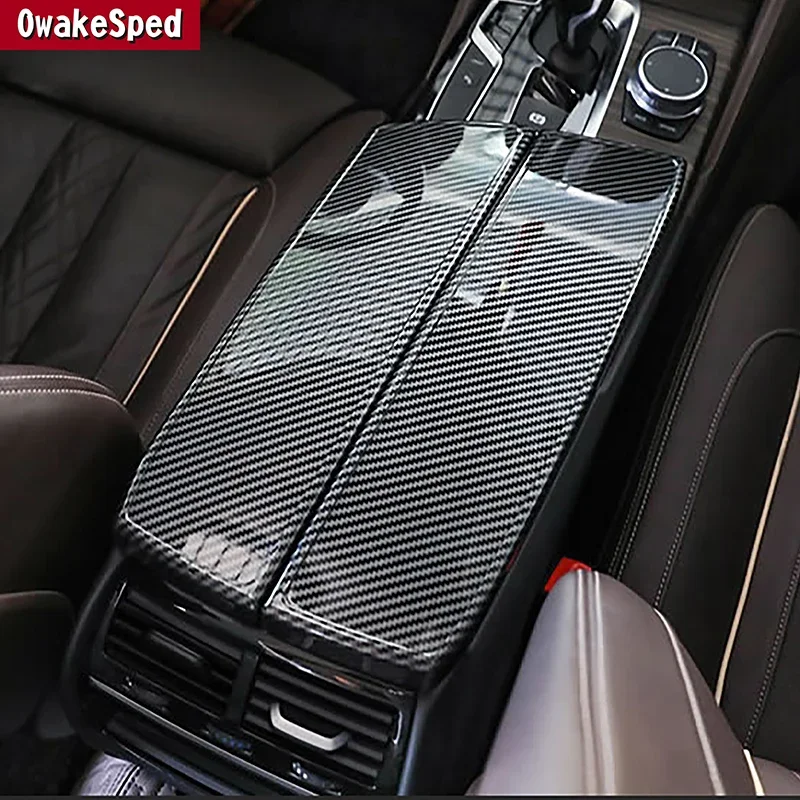 

Автомобильные аксессуары консоль подлокотник панель декоративная крышка из углеродного волокна узор отделка для BMW 5 серии G30 2018-2021 LHD наклейки