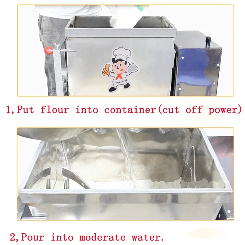 25kg 2200W Commercial Dough Mixer Flour Mixing Machine Stirring Mixer Suitable for Pasta Bread Dough Kneading Capacity 220V 4