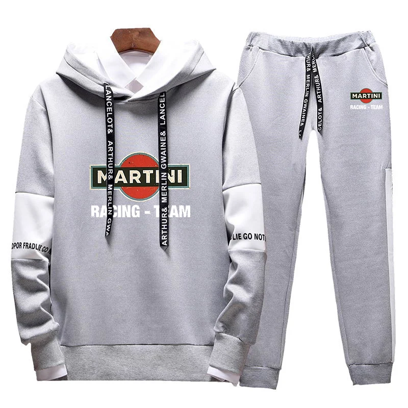 Martini Racing printed men's clothing suit tricolor with sportswear suit autumn new sweatshirt sports suit two-piece hoodie+pant