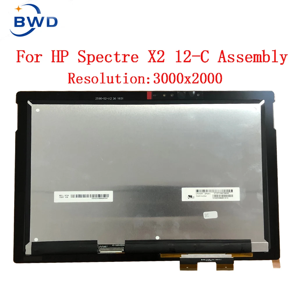Nuovo 12 Pollici Lp123Qp1-Spa2 Per Hp Spectre X2-C 12-C 3000*2000 Display Lcd Touch Screen Digitizer Assembly