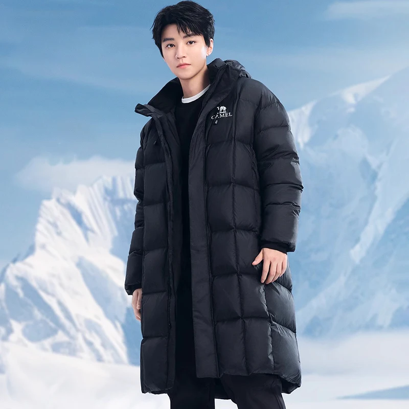 GOLDEN CAMEL Outdoor Long Down Jackets Men Women 3A Antibacterial Water-repellent Windproof Graphene Coats for Men Winter