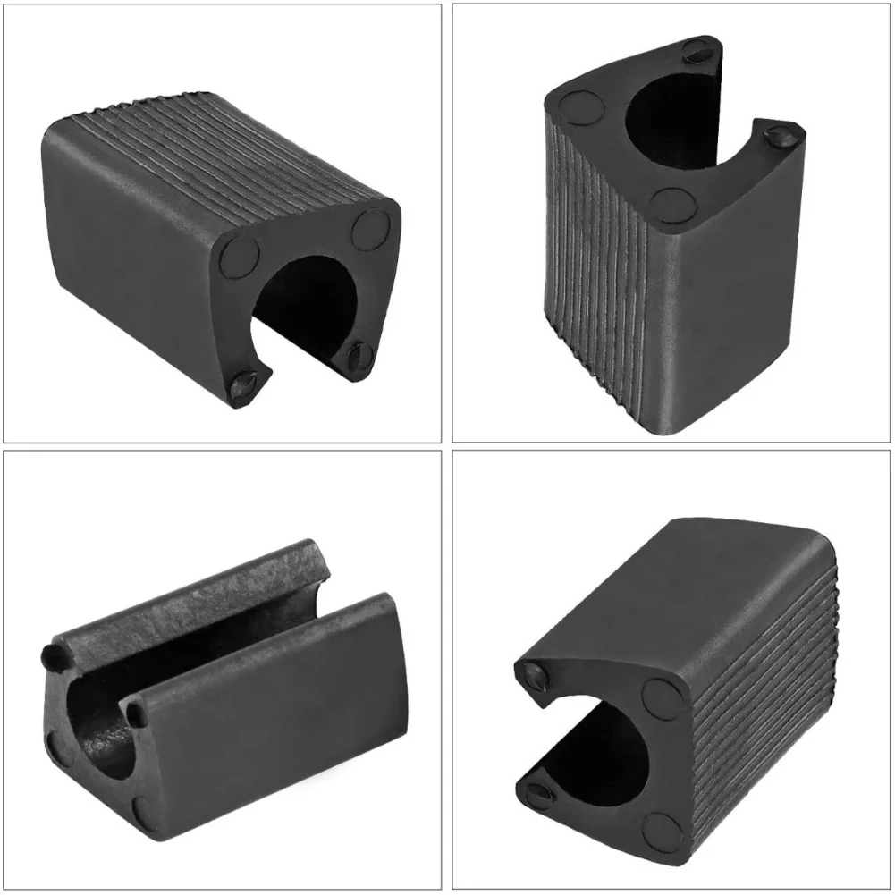U-Shaped Plastic Floor Glides for Furniture Legs - Protective Foot Pads for Chairs and Tables