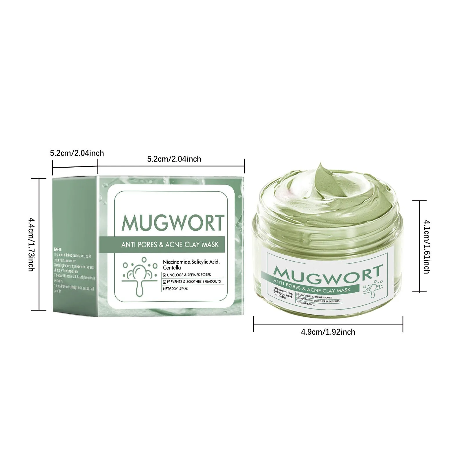 Skintific Mugwort Mask 50g Face Skin Care Deep Moisturizing Pore For Blackheads