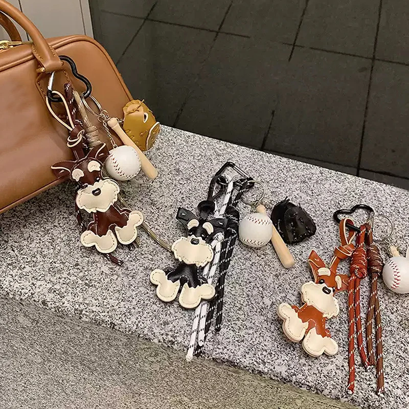 Cartoon Dog Keychains For Women Y2k Bag Pendant Couple Car Key Chains Jewelry Gift Decoration Accessories