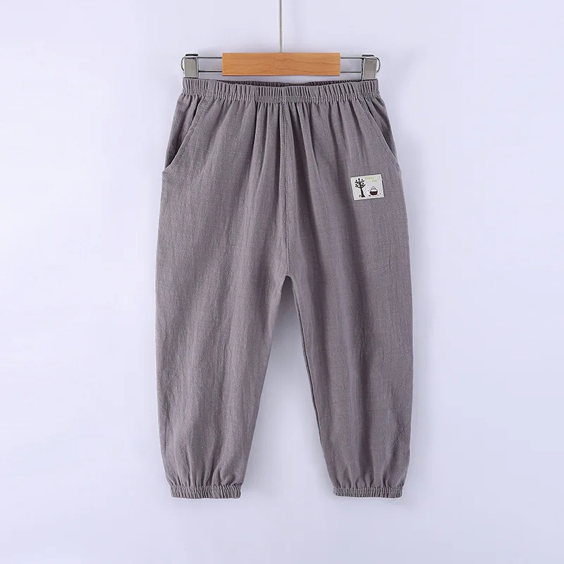 Summer Kids Mosquito-Proof Loose Wide-Leg Pants Airy Lantern Lounge Sleepwear For Boys Girls 2-10Y Girls Boys Kids Pants