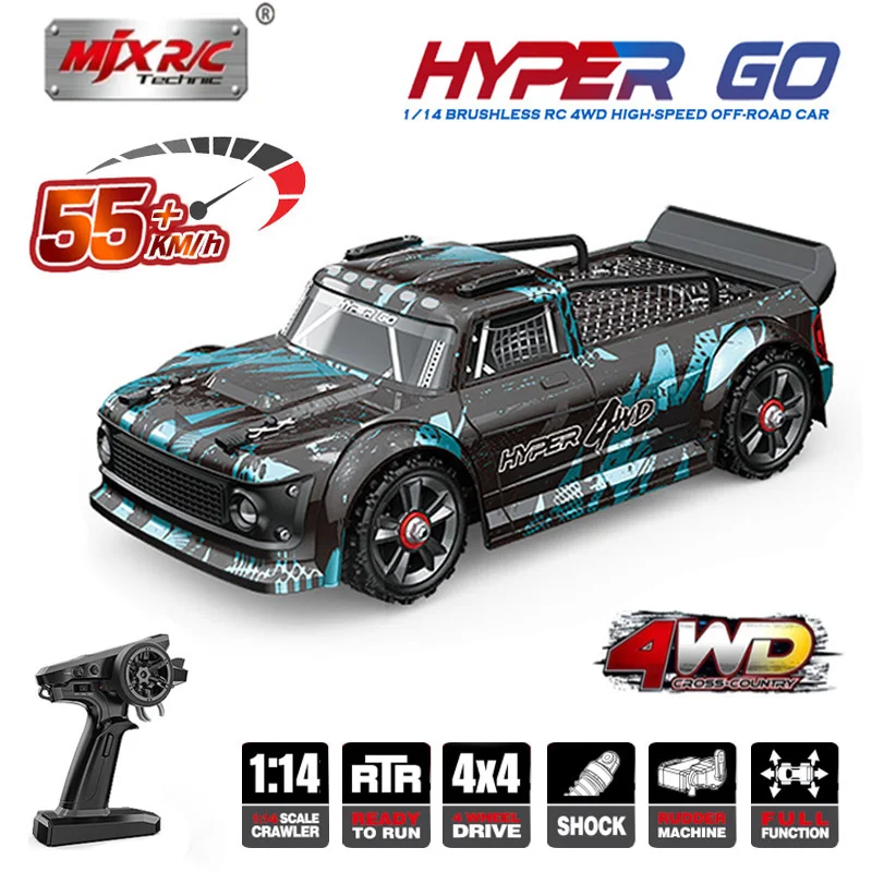 Mjx Hyper Go 14301 14302 Brushless 1/14 Rc Car 2.4G Telecomando 4Wd Off-Road Racing Camion Giocattolo Hobby Elettrico Ad Alta Velocità