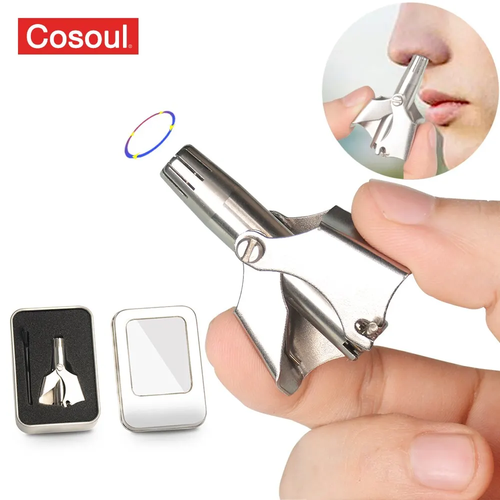 Nose Hair Trimmer Stainless Steel Manual Washable Ear Razor Shaver