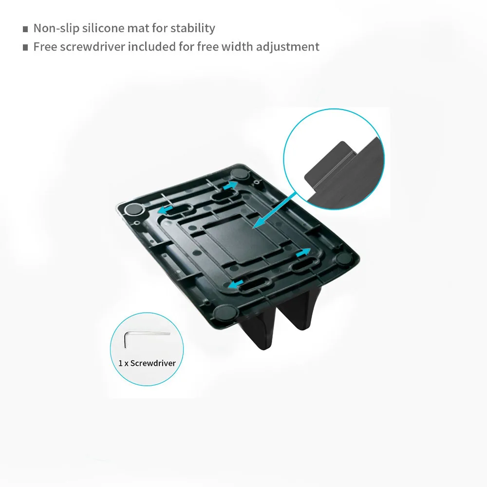 Vertikaler Laptopst änder Kunststoff tragbares MacBook/Tablet/Telefon halter verstellbarer Desktop-Notebook Dock Platz sparen Zubehör-Vaydeer – Detail 11