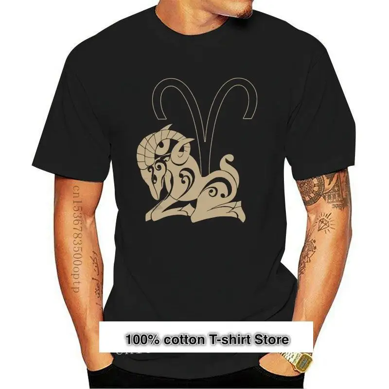 Camiseta Verde Para Mujer, Horaspiro Ram, Fuego, Aries, Crema, Cuernos, Signo Astrológico