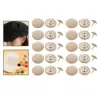20 Pieces Colored Round Button Sewing Accessories Overcoat DIY Fabric Covered Buttons Sewing Button for Jacke Bags Baseball Cap 5
