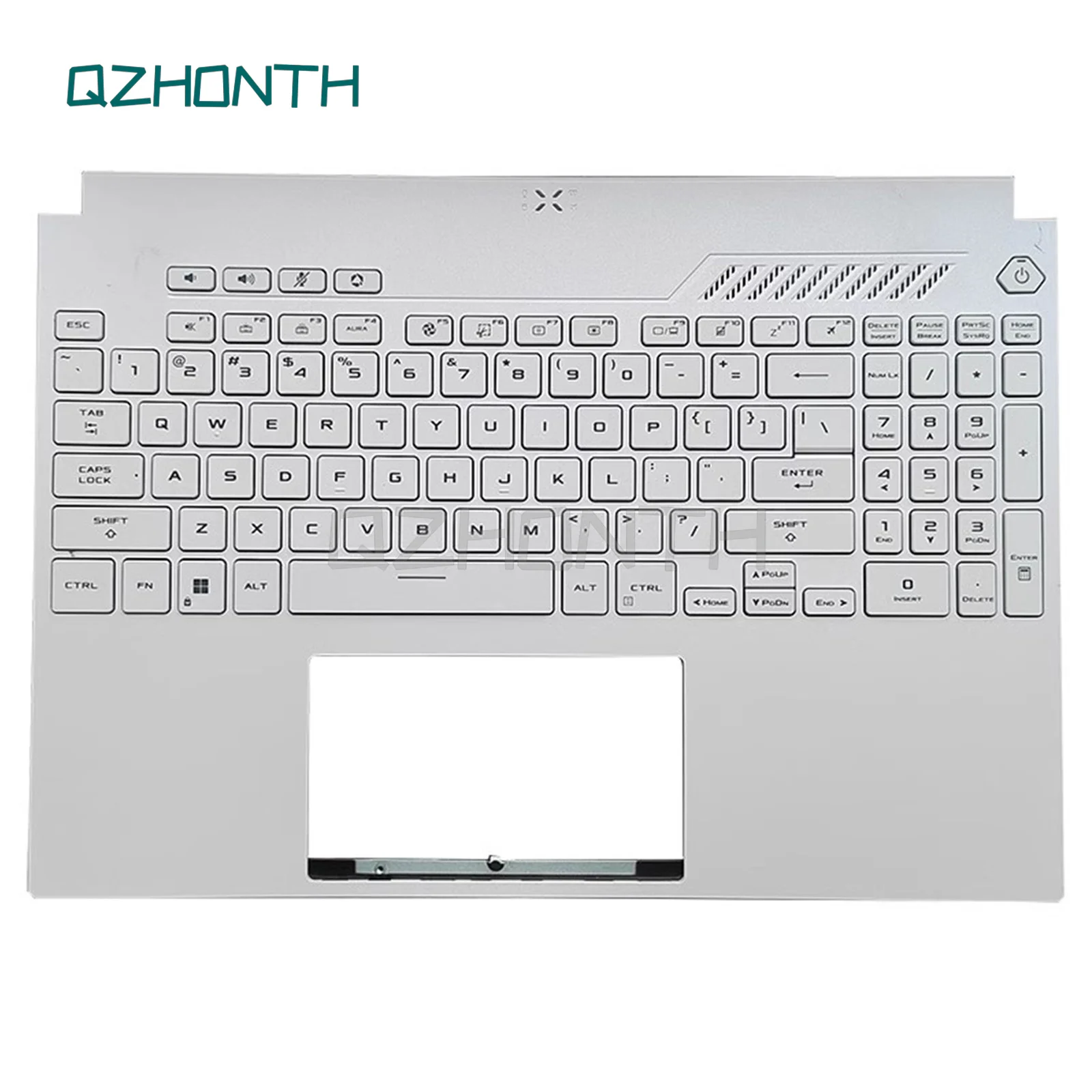 

(White) Used For ASUS TUF Gaming FX507 FA507 FX507Z A15 F15 Palmrest Upper Top Case w/ Backlit Keyboard