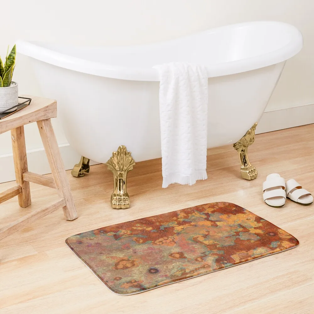 

Copper Patina 03912 Bath Mat Foot Bathroom DoorEntrance Door Bathroom Carpet Washable Non-Slip Kitchen Rug Bathroom Carpets Mat