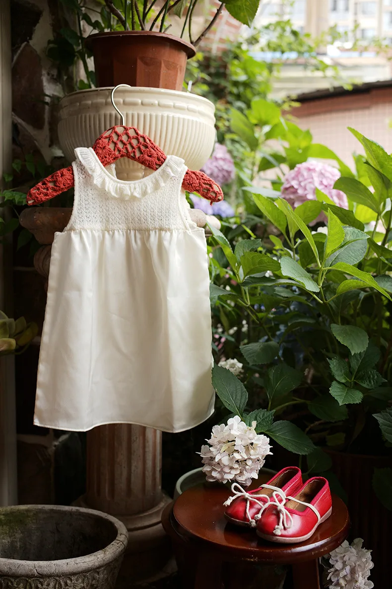 Girls' Dress Summer New Hot Fashion Silk Cotton Dress Children's White Dress 1-6Year Kid's Princess Dress