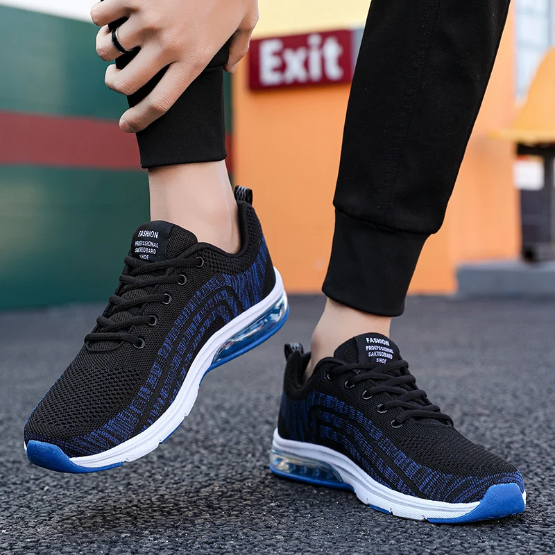 Professional Running Shoes For Men Lightweight Men's Designer Mesh Sneakers Lace-Up Male Outdoor Air Cushion Tennis Shoes 38-45