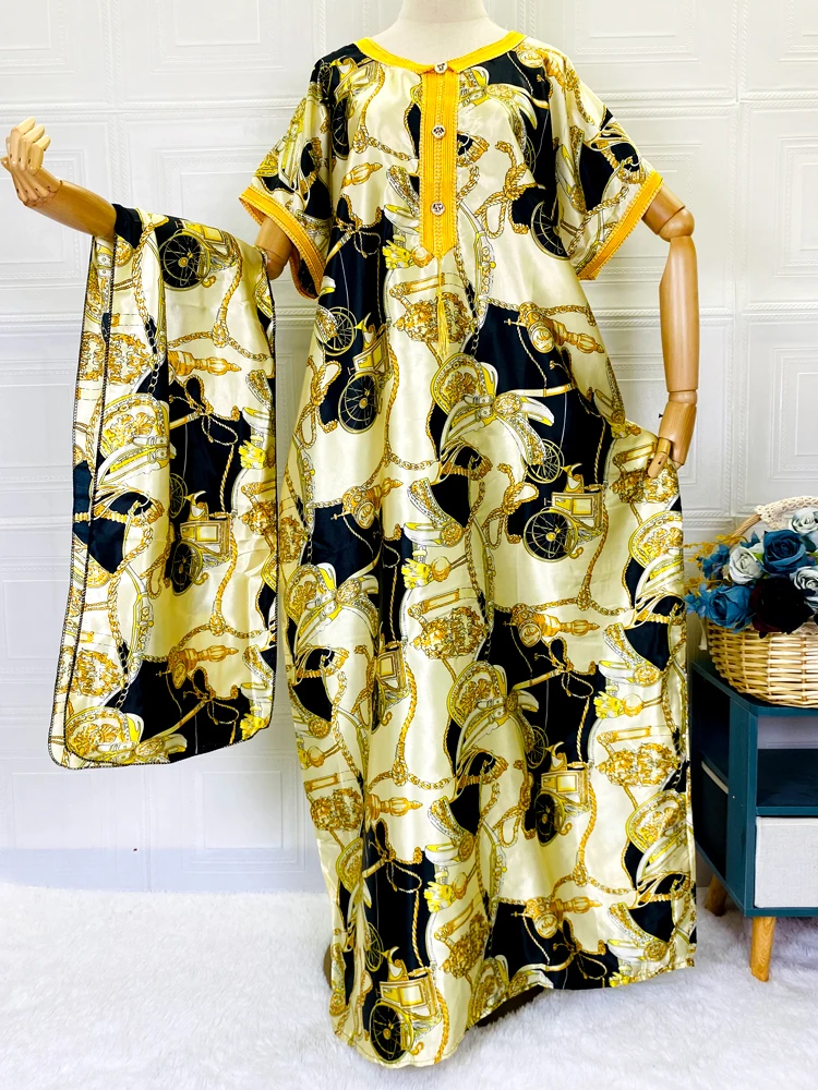 Abayas For Women Dubai Ramadan 2022 Long Robe Femme Musulmane African Turkey Islam Dress With Hoofddoek Moslima  Short Sleeve