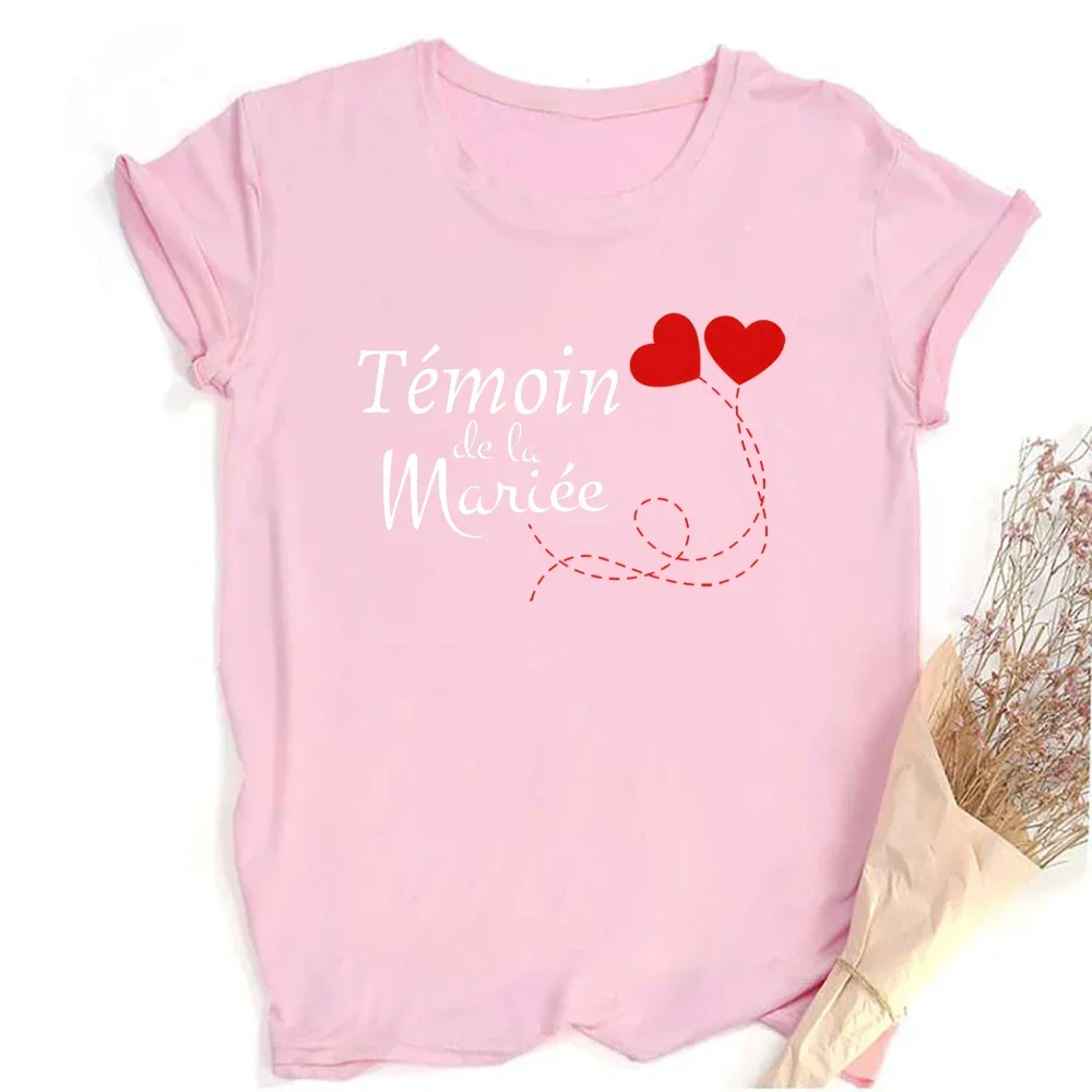 Friend Print Bachelorette Party T-shirt EVJF Team of The Bride T Shirt Outfitwedding Team Bride Witness Bridesmaid Tops Clothes 5