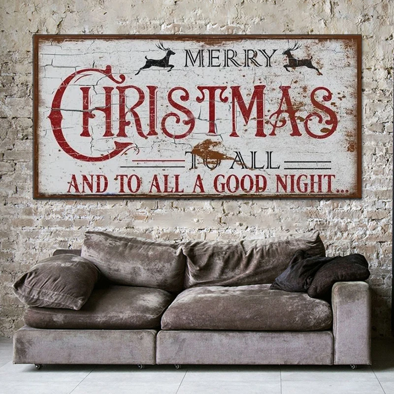 Merry Christmas To All And To All A Good Night Old Time Sign