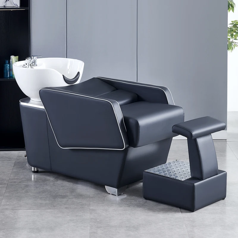 

Lying Flat Hairdressing Shampoo Chair Barber Shop Flushing Water Dedicated Shampoo Chair Fotel Fryzjerski Salon Furniture QF50SC