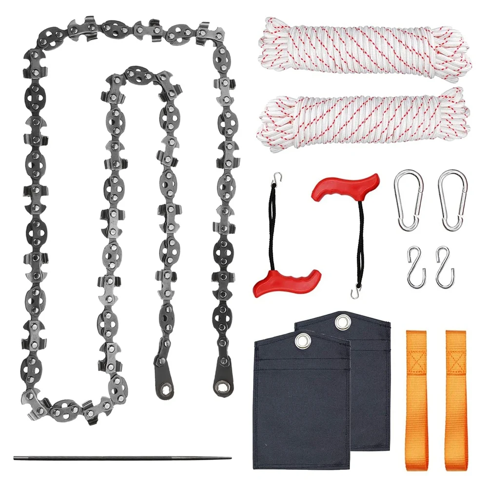 

53 Inch High Reach Tree Limb Hand Rope Saw,68 Sharp Teeth Blades on Both Sides,Folding Rope Chain Saw,for Camping