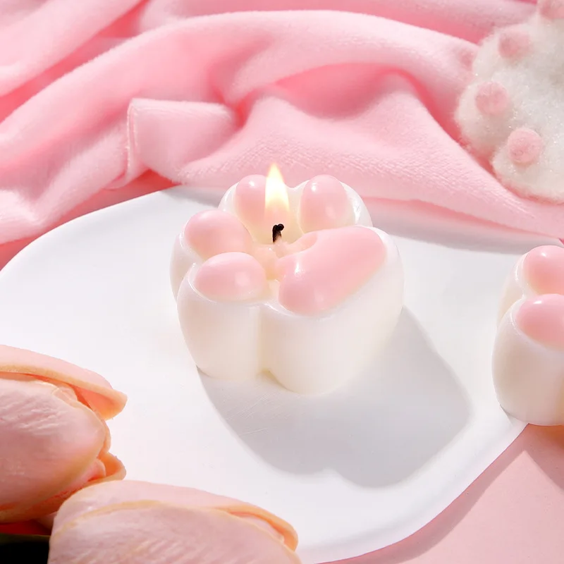 3D Cute Pink Cat's Low Temperature Sex Candles BDSM Low Heat Massage Candles for Adult Erotic SM Dols Penis Passion Wax Sexyshop