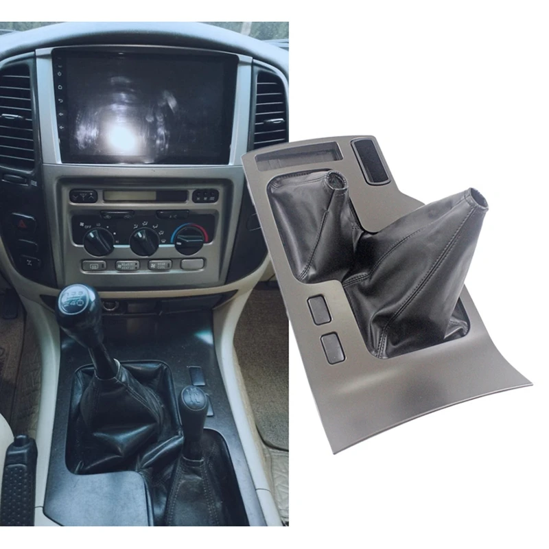 

Центральная Автомобильная консоль, деревянный переключатель передач, отделка, пенал для Toyota Land Cruiser 100 LC100 FJ100 MT