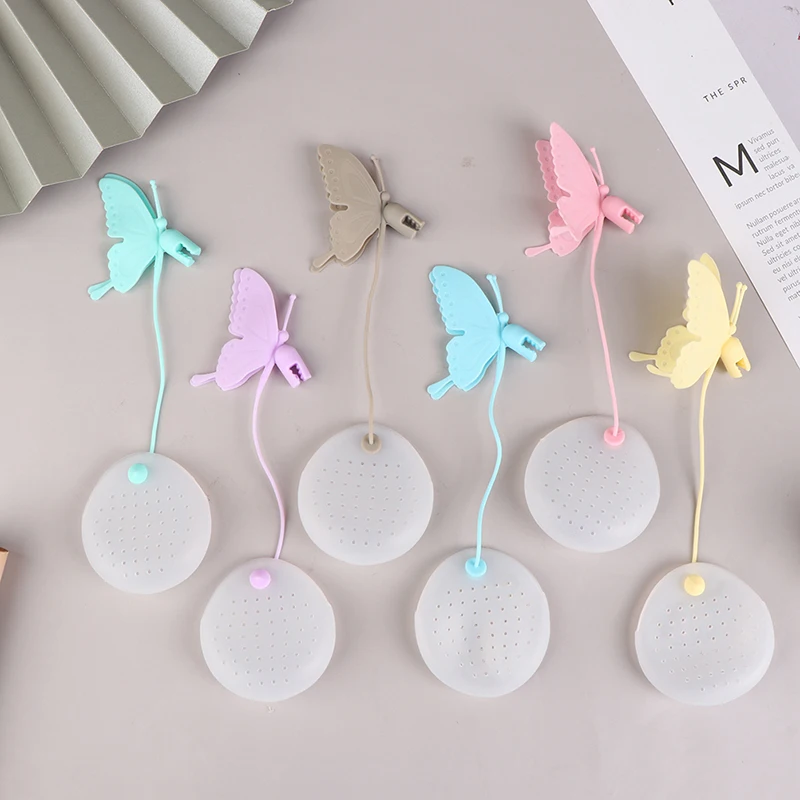 

1Pc Butterfly Silicone Tea Strainers Coffee Tea Leaves Diffuser Infusers Filter Container Teaware Kitchen Accessories