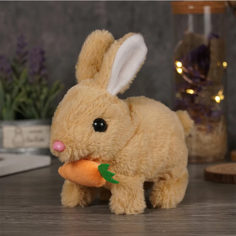 Plush Toys Simulation Electric Plush Bunny Walking Wiggle Ears for Kids Baby Christmas electronic pet rabbit toy,plush toys