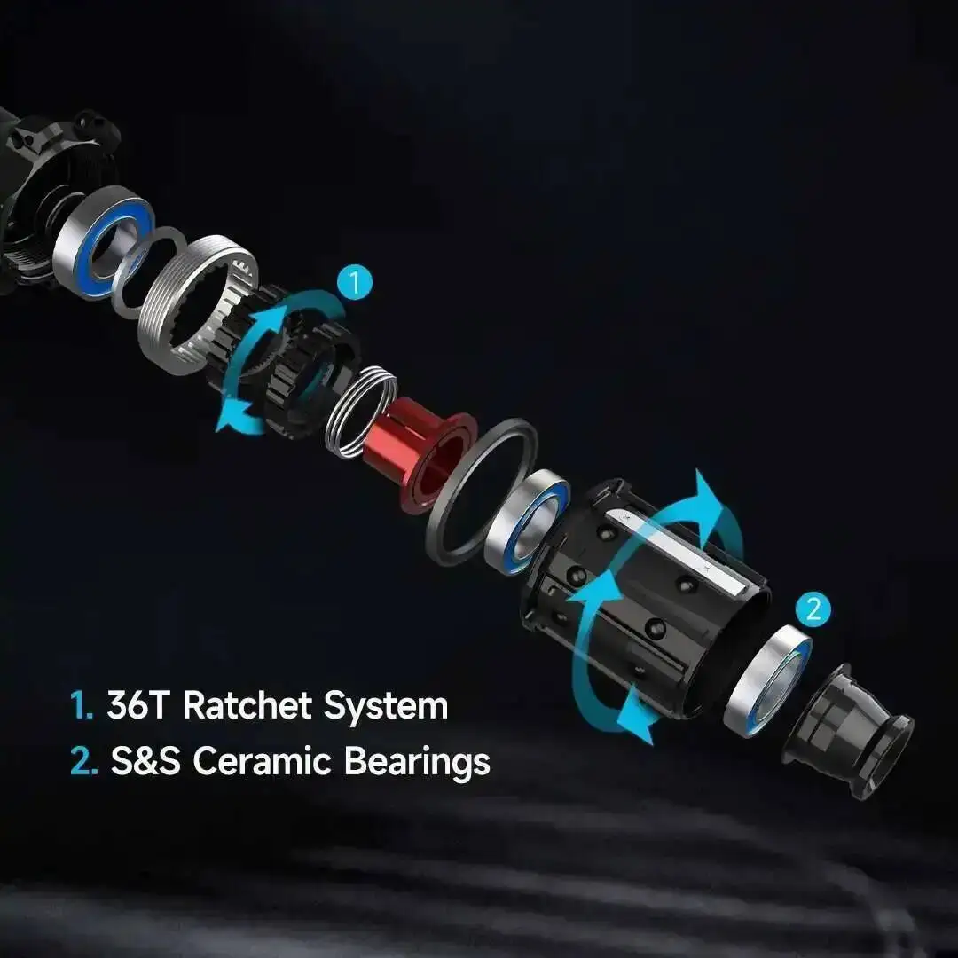 ELITEWHEELS EDGE Gravel Wheels Ultralight 1356g Wing 20 Spoke For Racing Bike Road Disc Carbon Wheelset  RIM Depth 45mm