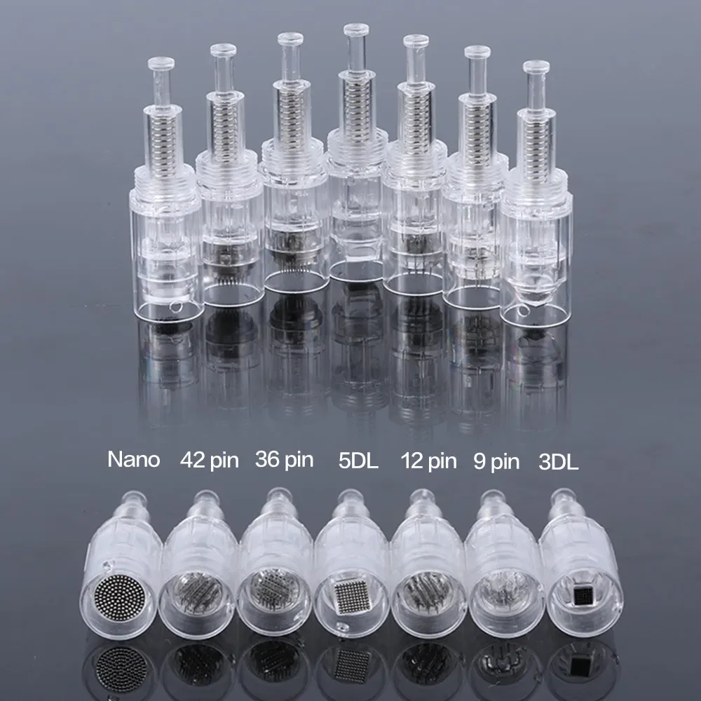 Screw Microneedling DermaPen 10pcs Professional Dermapen Mesotherapy Needle MTS Microneedle Drag Nano Cartridge Bbglow_voghion.com