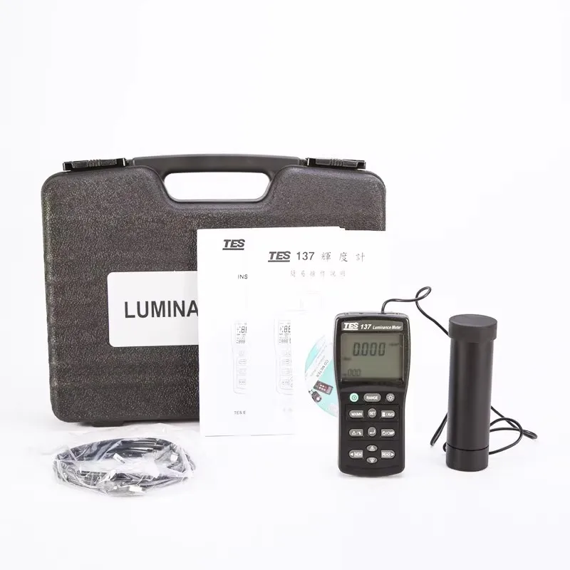 TES-137 Digital Luminance Meter with Dual Display LCD Lightness Tester Lux Meter