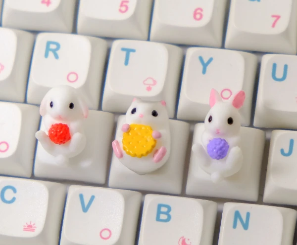 수제 크리에이티브 ESC 크로스 샤프트 기계식 키보드 캡, 귀여운 햄스터 키캡, 소녀 선물, 맞춤형 키캡, 1 개