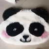 Cute Panda Wool Plush Cushion Carpet Soft Imitation Panda Animal Shape Rug Bedroom Living Room Entrance Door Mat Home Decoration 3