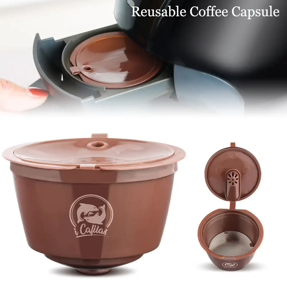 Reusable Coffee Capsules Reusable Coffee Capsule Pods for Dolce Gusto Refillable Filters Crema Espresso Capsules Cup Kitchen Tool