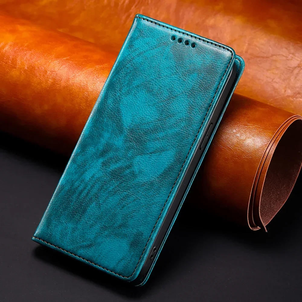 Premium Retro Leather Wallet Magnetic Flip Case – Universal