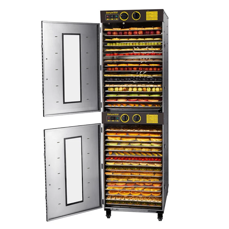 

Layer Food Dehydration Dryer Dried Fruit Machine Household and Large Commercial Visual Door Lighted Food Pepper Dehydrator