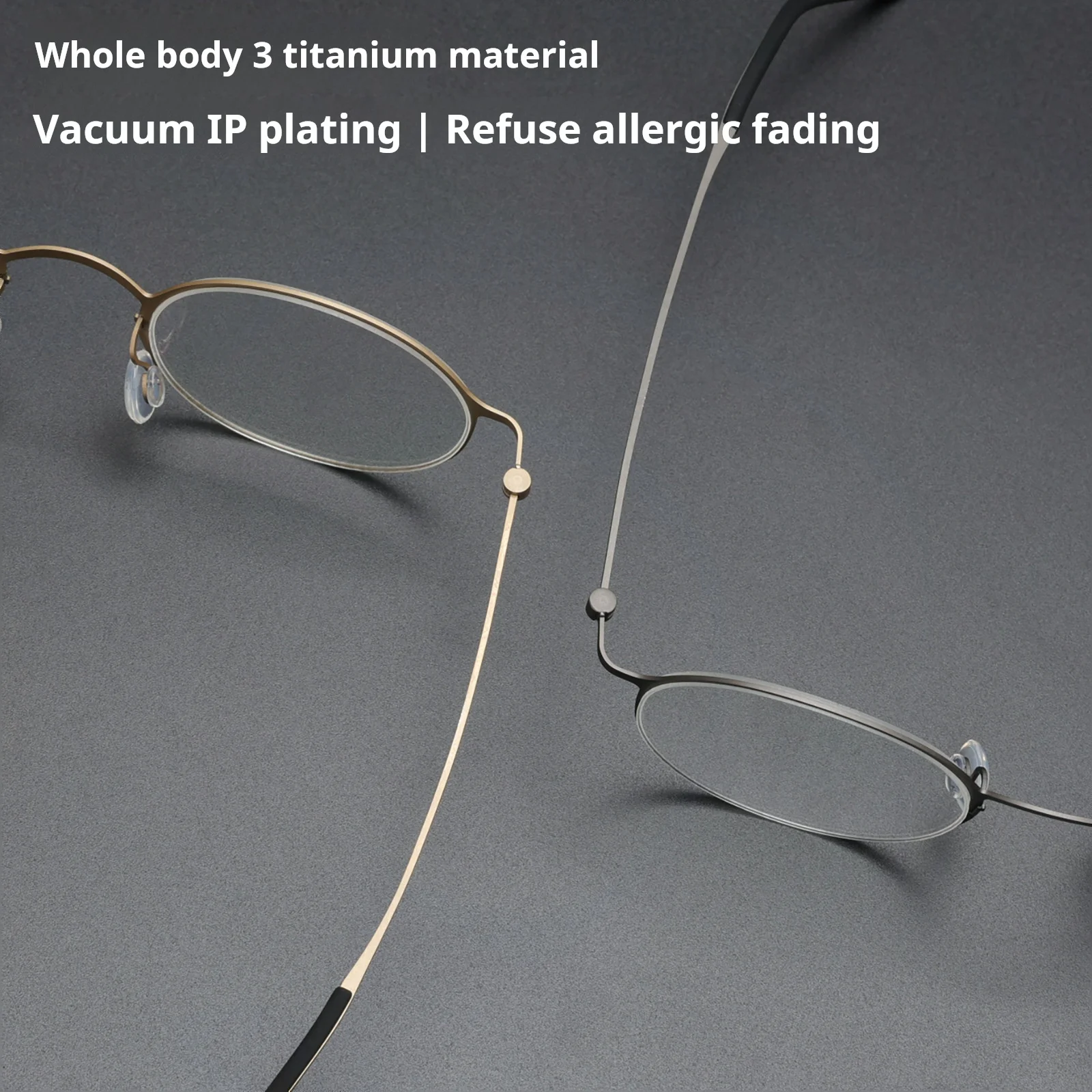 Ultra Lightweight Circular Titanium Glasses Frame Retro Design_voghion.com