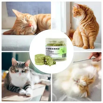 Cat Grass Treats Dried Chew Kitten Biscuits Snacks Toy Freeze Dried Cat Teeth Cleaning Grass Treats for Pet Kitten of Any Age 6