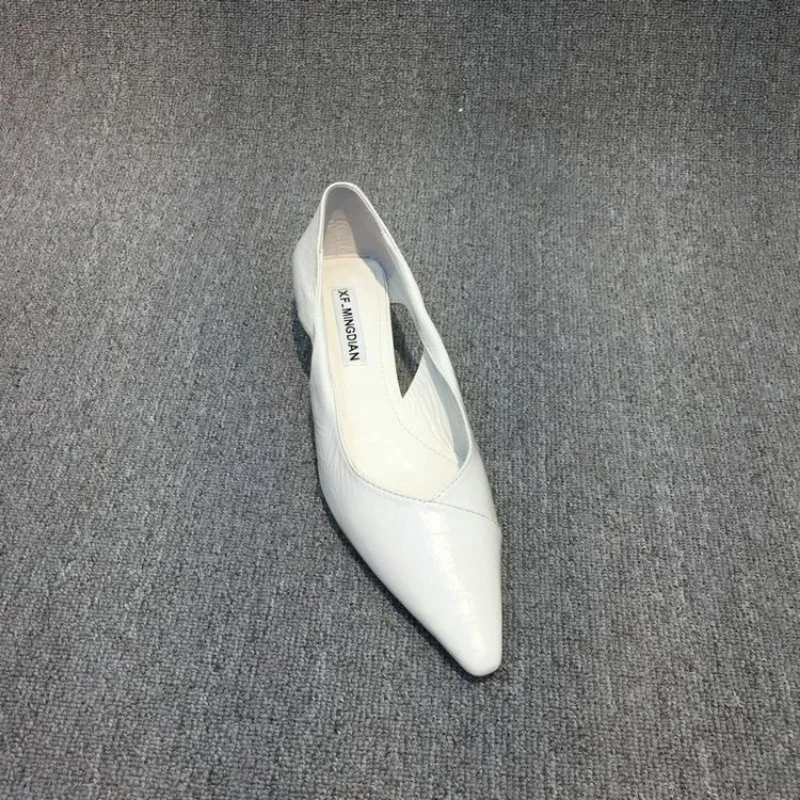 2024 Shoes for Woman Comfortable Women's Summer Footwear Moccasins Blue Low Heel Elegant Pointed Toe High Quality Popular Young 5