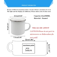 Best Godfather & Godmother In The World French Print Enamel Mugs Brother Sister Friends Gifts Drink Milk Coffee Cup Camping Mug 2