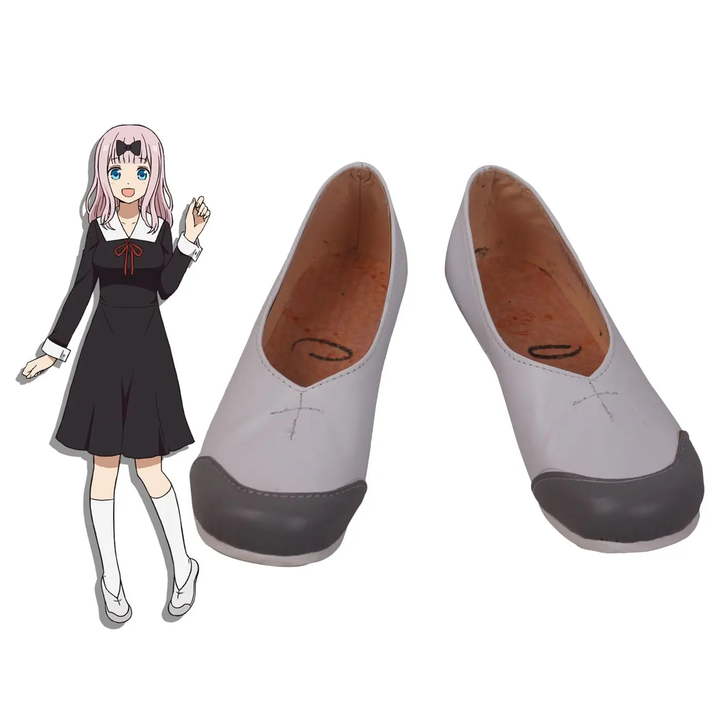

Туфли для косплея Kaguya-sama wa Kokurasetai Fujiwara Chika, белые ботинки, изготовленные на заказ, любого размера