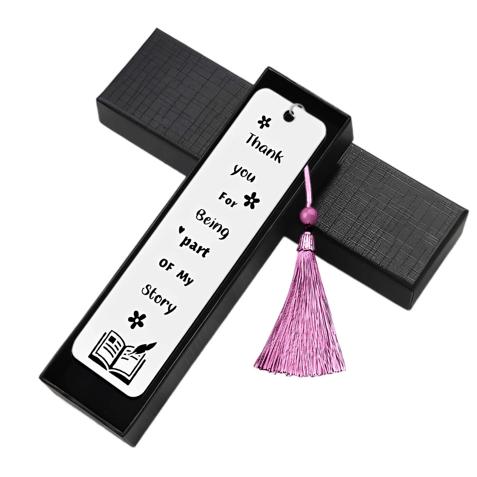 

Book Marker Women Portable With Tassels Birthday Christmas Best Friend Thanksgiving Gifts Motivational Stainless Steel Readers