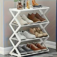 4-layer Foldable Shoe Rack Suitable for Storage in Entrances, Corridors, and Bedrooms Without Assembly 2