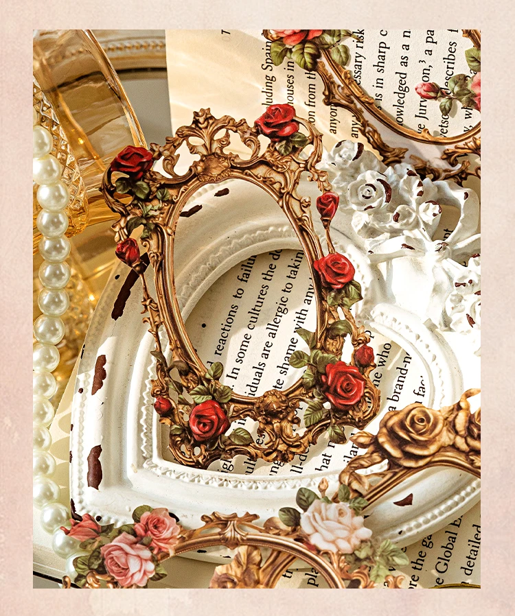 JIANQI 10pcs/pack Cutout Flowers Frame Collage Card Decor Junk Journal DIY Scrapbooking Aesthetic Stationery Craft Paper