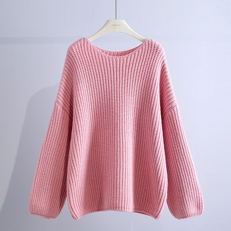 

Новинка 2023, женский свитер в Корейском стиле, женские зимние свитера, пуловер, женская вязаная Свободная трикотажная верхняя одежда с длинным рукавом Q35
