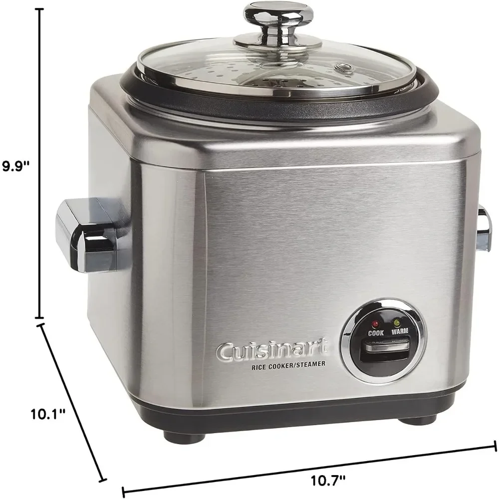 4 Cup Rice Cooker, Stainless Steel Exterior, Traditional Lever Control with Warm and Cook Settings, Warm Cook Indicator Lights 5