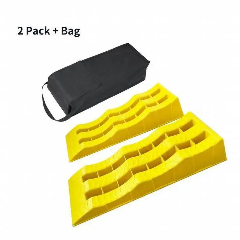Auto Wheel Blocks 2pcs Anti-Slip 3-Step Trailer Leveler Camper Leveling Blocks Travel Trailer Leveling Wheel
