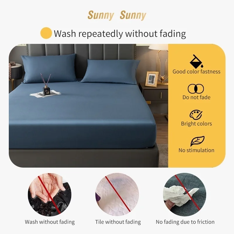 Waterproof Mattress Protector Brushed Fitted Bedsheet Soft Anti Bacterial Bedshe
